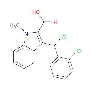 1H-Indole-2-carboxylic acid, 3-[chloro(2-chlorophenyl)methyl]-1-methyl-