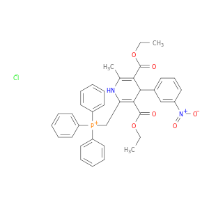 Phosphonium,[[3,5-bis(ethoxycarbonyl)-1,4-dihydro-6-methyl-4-(3-nitrophenyl)-2-pyridinyl]methyl]triphenyl-,chloride (1:1)