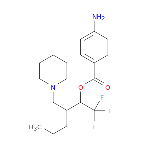 1,1,1-trifluoro-3-(piperidin-1-ylmethyl)hexan-2-yl 4-aminobenzoate