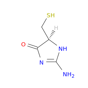 4H-Imidazol-4-one, 2-amino-1,5-dihydro-5-(mercaptomethyl)-, (S)-