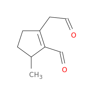 1-Cyclopentene-1-acetaldehyde, 2-formyl-3-methyl- (9CI)