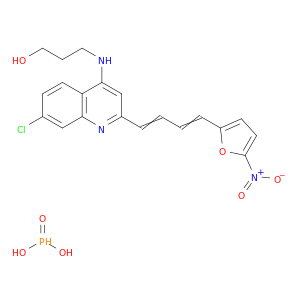 7-CHLORO-N-(3-HYDROXYPROPYL)-2-(5-NITRO-2-FURYL-1,3-BUTADIENYL)-4-QUINOLINEAMINE PHOSPHONATE