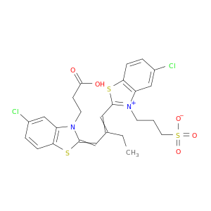 苯并噻唑鎓,2-[2-[3-(2-羧乙基)-5-氯-2(3H)-苯并噻唑基]甲基]-1-丁烯-1-基]-5-氯-3-(3-磺基)-内盐
