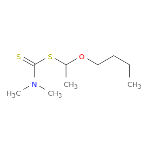 Carbamodithioic acid, dimethyl-, 1-butoxyethyl ester