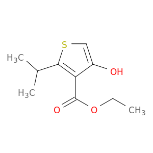 3-Thiophenecarboxylic acid, 4-hydroxy-2-(1-methylethyl)-, ethyl ester