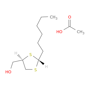 1,3-Dithiolane-4-methanol, 2-hexyl-, acetate, trans-