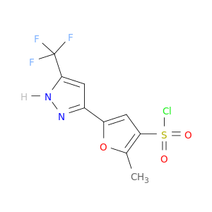2-Methyl-5-(5-(trifluoromethyl)-1H-pyrazol-3-yl)furan-3-sulfonyl chloride