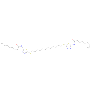 N-[5-[12-[[5-(OCTANOYLAMINO)-1,3,4-THIADIAZOL-2-YL]SULFANYL]DODECYLSULFANYL]-1,3,4-THIADIAZOL-2-YL]OCTANAMIDE