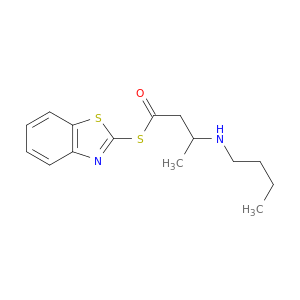 Butanethioic acid, 3-(butylamino)-, S-2-benzothiazolyl ester
