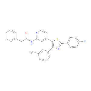 N-[4-[2-(4-FLUOROPHENYL)-4-(3-METHYLPHENYL)-1,3-THIAZOL-5-YL]-2-PYRIDYL]PHENYLACETAMIDE