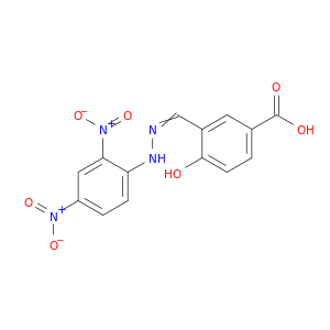 Benzoic acid, 3-[[(2,4-dinitrophenyl)hydrazono]methyl]-4-hydroxy-