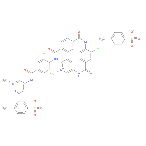 3,3'-{benzene-1,4-diylbis[carbonylimino(2-chlorobenzene-4,1-diyl)carbonylimino]}bis(1-methylpyridinium) bis(4-methylbenzenesulfonate)