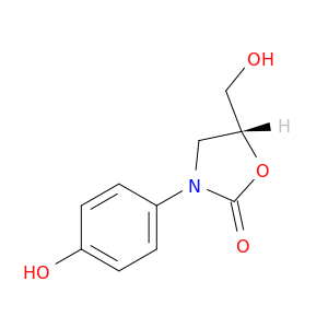2-恶唑烷酮,5-(羟甲基)-3-(4-羟基苯基)-,(R)-