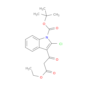 1H-Indole-3-propanoicacid, 2-chloro-1-[(1,1-dimethylethoxy)carbonyl]-b-oxo-, ethyl ester