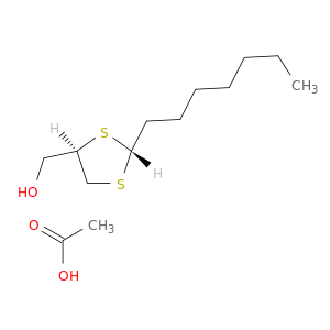1,3-Dithiolane-4-methanol, 2-heptyl-, acetate, trans-