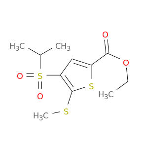 2-Thiophenecarboxylicacid, 4-[(1-methylethyl)sulfonyl]-5-(methylthio)-, ethyl ester