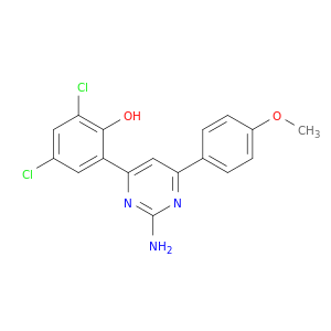Phenol, 2-[2-amino-6-(4-methoxyphenyl)-4-pyrimidinyl]-4,6-dichloro-