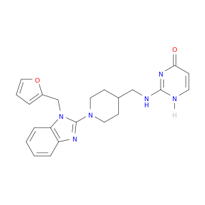 4(1H)-Pyrimidinone, 2-((1-(1-(2-furanylmethyl)-1H-benzimidazol-2-yl)-4-piperidinyl)methylamino)-