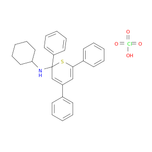 2H-Thiopyran-2-amine, N-cyclohexyl-2,4,6-triphenyl-, perchlorate
