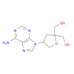 2,2(3H)-Furandimethanol, 4-(6-amino-9H-purin-9-yl)dihydro-