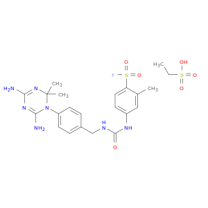 ethanesulfonic acid- 4-({[4-(4,6-diamino-2,2-dimethyl-1,3,5-triazin-1(2h)-yl)benzyl]carbamoyl}amino)-2-methylbenzenesulfonyl fluoride(1:1)
