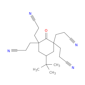 1,1,3,3-Cyclohexanetetrapropanenitrile, 5-(1,1-dimethylethyl)-2-oxo-