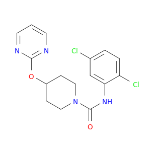 1-Piperidinecarboxamide, N-(2,5-dichlorophenyl)-4-(2-pyrimidinyloxy)-