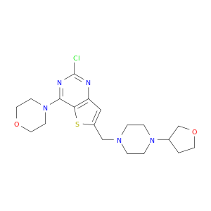 4-(2-Chloro-6-((4-(tetrahydrofuran-3-yl)piperazin-1-yl)methyl)thieno[3,2-d]pyrimidin-4-yl)morpholine
