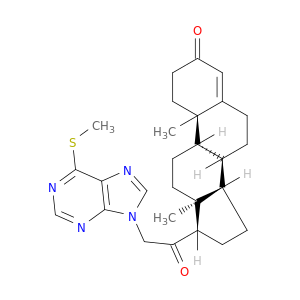 21-[6-(methylsulfanyl)-9h-purin-9-yl]pregn-4-ene-3,20-dione