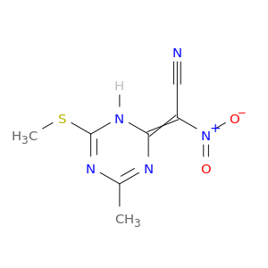 Acetonitrile, [4-methyl-6-(methylthio)-1,3,5-triazin-2(1H)-ylidene]nitro-