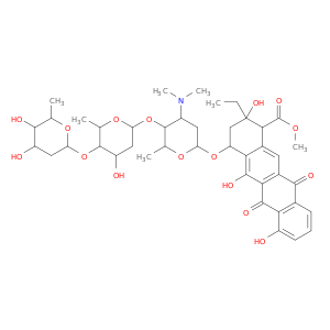 METHYL 4-[5-[5-(4,5-DIHYDROXY-6-METHYL-OXAN-2-YL)OXY-4-HYDROXY-6-METHYL-OXAN-2-YL]OXY-4-DIMETHYLAMINO-6-METHYL-OXAN-2-YL]OXY-2-ETHYL-2,5,7-TRIHYDROXY-6,11-DIOXO-3,4-DIHYDRO-1H-TETRACENE-1-CARBOXYLATE