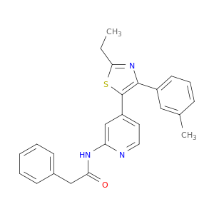N-[4-[2-ETHYL-4-(3-METHYLPHENYL)-1,3-THIAZOL-5-YL]-2-PYRIDYL]PHENYLACETAMIDE