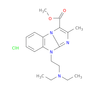 methyl 9-[2-(diethylamino)ethyl]-2-methyl-9h-imidazo[1,2-a]benzimidazole-3-carboxylate hydrochloride(1:1)