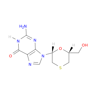 6H-Purin-6-one,2-amino-1,9-dihydro-9-[6-(hydroxymethyl)-1,4-oxathian-2-yl]-, (2R-cis)- (9CI)