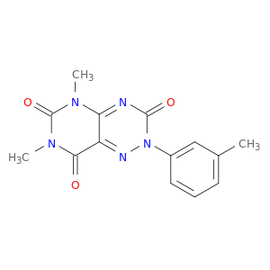PYRIMIDO[4,5-E]-1,2,4-TRIAZINE-3,6,8(2H,5H,7H)-TRIONE, 5,7-DIMETHYL-2-(3-METHYLPHENYL)-