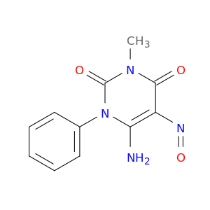 2,4(1H,3H)-Pyrimidinedione, 6-amino-3-methyl-5-nitroso-1-phenyl-