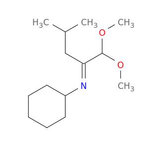 Cyclohexanamine, N-[1-(dimethoxymethyl)-3-methylbutylidene]-, (E)-