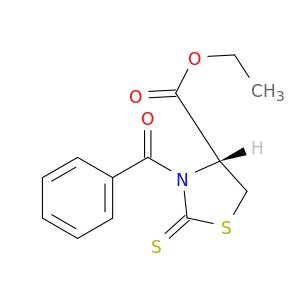 4-Thiazolidinecarboxylic acid, 3-benzoyl-2-thioxo-, ethyl ester, (R)-