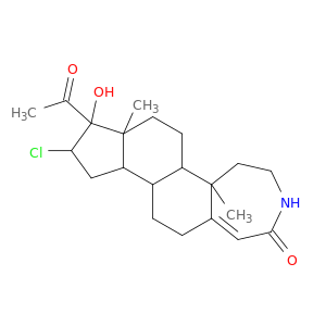 8-acetyl-9-chloro-8-hydroxy-5a,7a-dimethyl-4,5,5a,5b,6,7,7a,8,9,10,10a,10b,11,12-tetradecahydrocyclopenta[5,6]naphtho[1,2-d]azepin-2(3h)-one