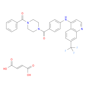 PIPERAZINE, 1-BENZOYL-4-[4-[[7-(TRIFLUOROMETHYL)-4-QUINOLINYL]AMINO]BENZOYL]-, (2Z)-2-BUTENEDIOATE (1:1)