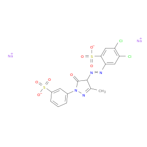 苯磺酸,4,5-二氯-2-[2-[4,5-二氢-3-甲基-5-氧代-1-(3-磺基)-1H-吡唑-4-基]二亚苯基]-,钠盐(1：2)