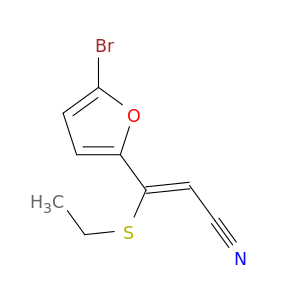 2-Propenenitrile, 3-(5-bromo-2-furanyl)-3-(ethylthio)-, (Z)-