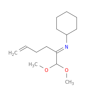 Cyclohexanamine, N-[1-(dimethoxymethyl)-4-pentenylidene]-, (E)-