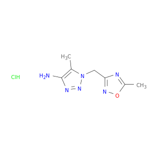 5-Methyl-1-[(5-methyl-1,2,4-oxadiazol-3-yl)methyl]-1H-1,2,3-triazol-4-amine Hydrochloride