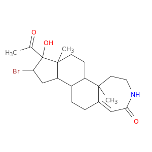 8-acetyl-9-bromo-8-hydroxy-5a,7a-dimethyl-4,5,5a,5b,6,7,7a,8,9,10,10a,10b,11,12-tetradecahydrocyclopenta[5,6]naphtho[1,2-d]azepin-2(3h)-one