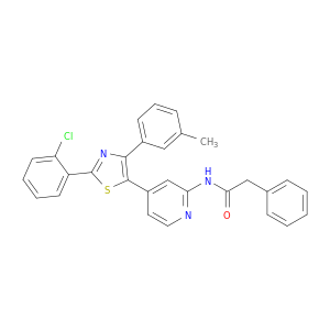 N-[4-[2-(2-CHLOROPHENYL)-4-(3-METHYLPHENYL)-1,3-THIAZOL-5-YL]-2-PYRIDYL]PHENYLACETAMIDE