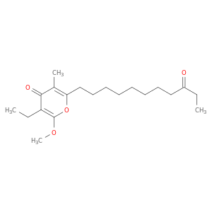 4H-Pyran-4-one, 3-ethyl-2-methoxy-5-methyl-6-(9-oxoundecyl)-