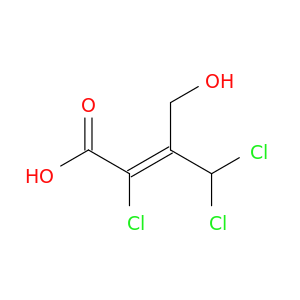 2-Butenoic acid,2,4,4-trichloro-3-(hydroxymethyl)-, (2Z)-