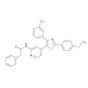 N-[4-[4-(3-METHYLPHENYL)-2-(4-METHYLTHIOPHENYL)-1,3-THIAZOL-5-YL]-2-PYRIDYL]PHENYLACETAMIDE