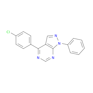 1H-Pyrazolo[3,4-d]pyrimidine, 4-(4-chlorophenyl)-1-phenyl-